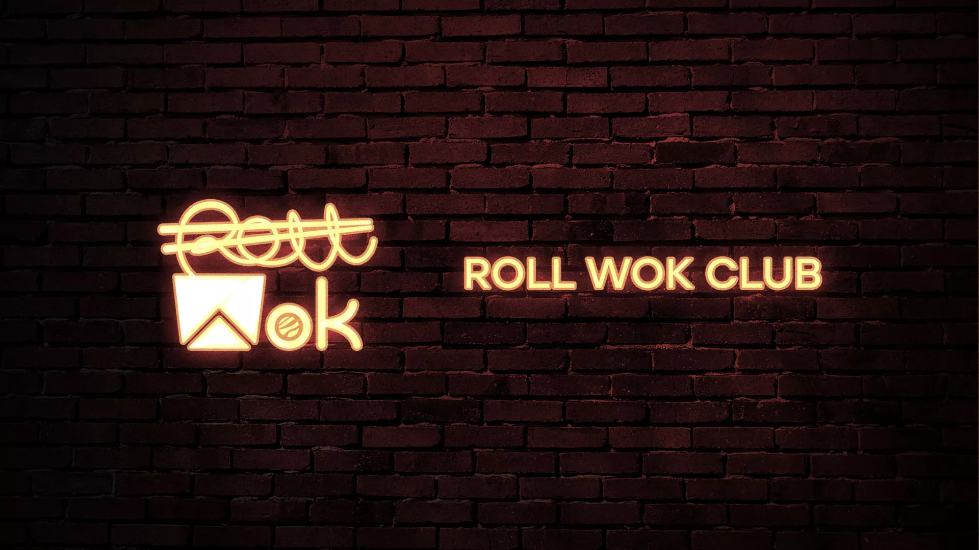 Разработка логотипа суши-бара «Roll Wok Club» в Нерехте
