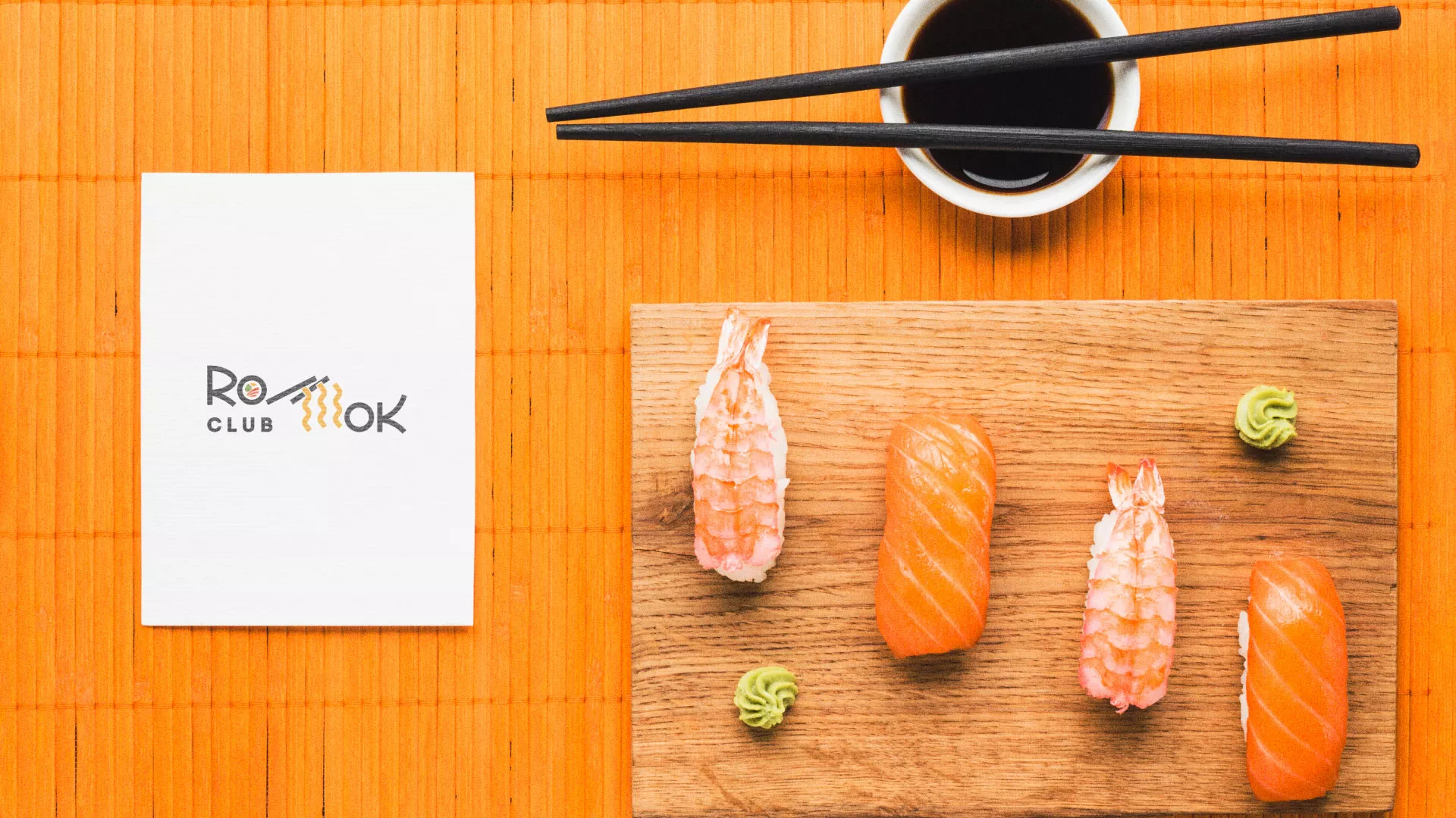 Создание логотипа суши-бара «Roll Wok Club» в Нерехте