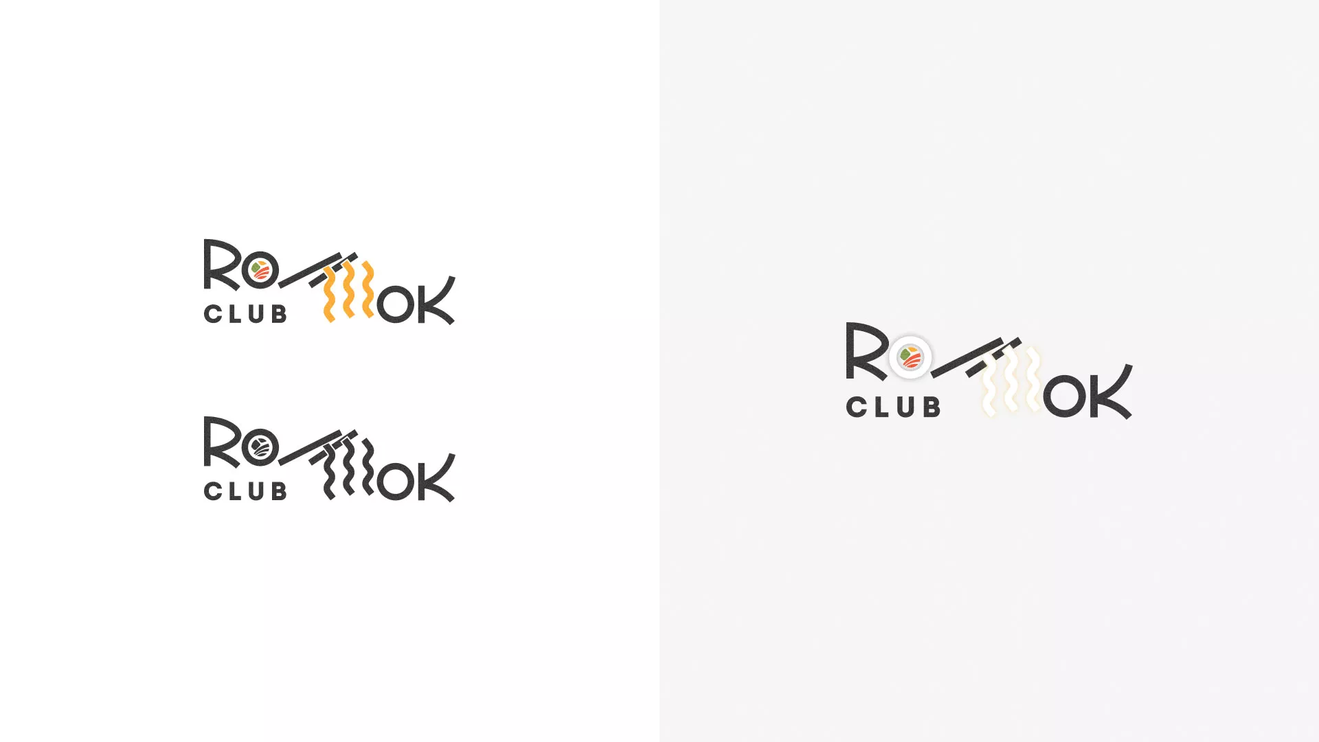Создание логотипа суши-бара «Roll Wok Club» в Нерехте