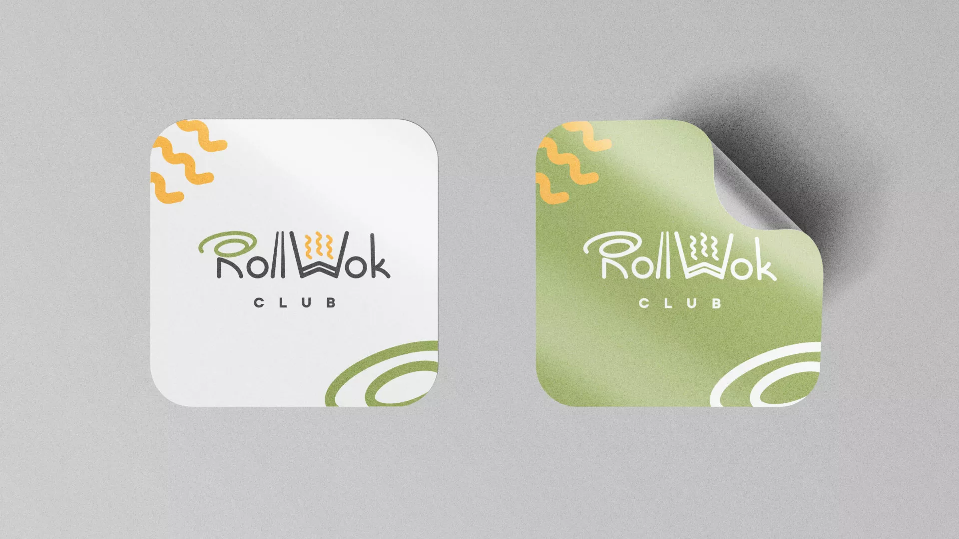 Разработка логотипа и фирменного стиля суши-бара «Roll Wok Club» в Нерехте