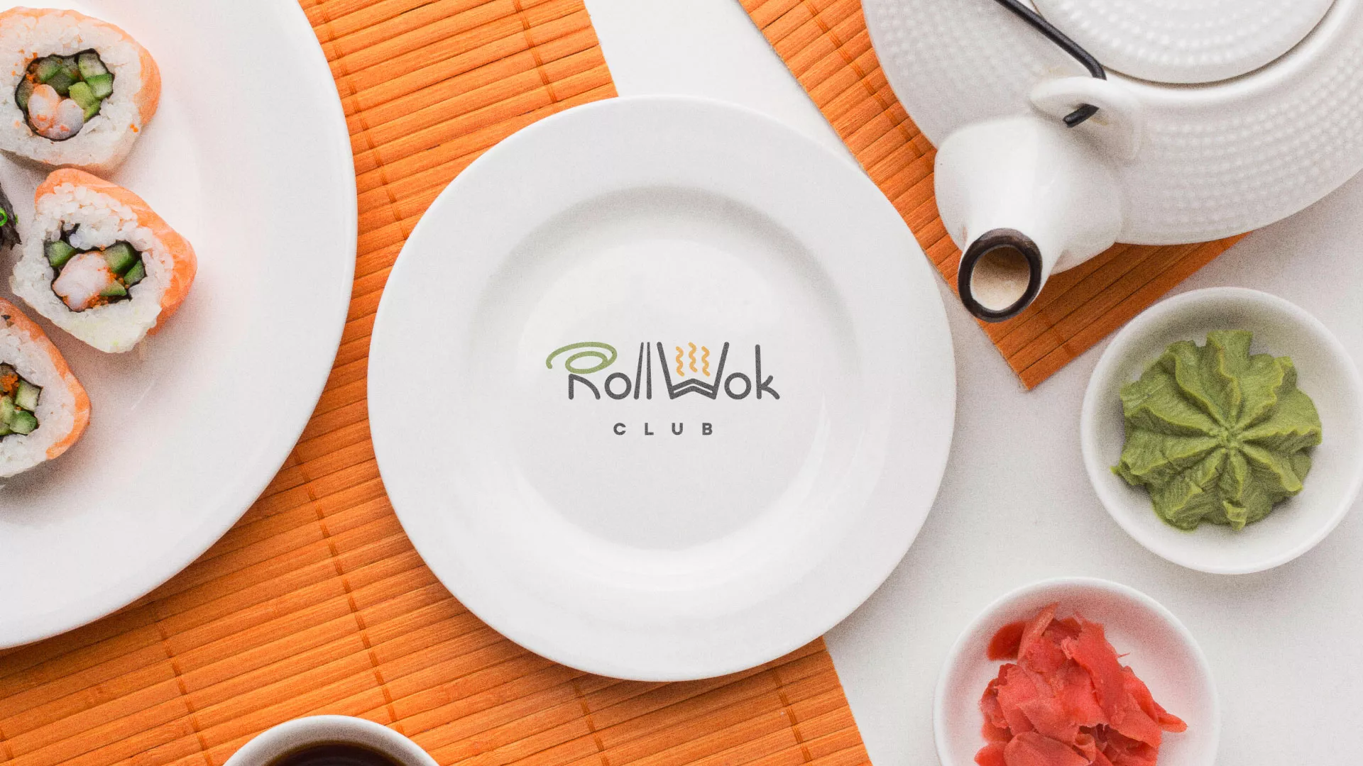 Разработка логотипа и фирменного стиля в Нерехте для суши-бара «Roll Wok Club» Разработка логотипа и фирменного стиля в Нерехте для суши-бара «Roll Wok Club»